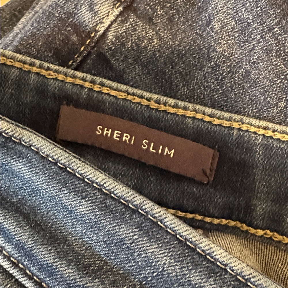 NYDJ High Rise Medium Wash Sheri Slim Fit Jeans 4 - Picture 9 of 9